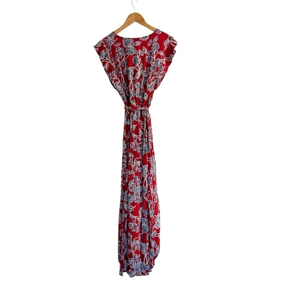 Splendid Etched Floral Faux Wrap Dress. Size Small - Picture 3 of 4